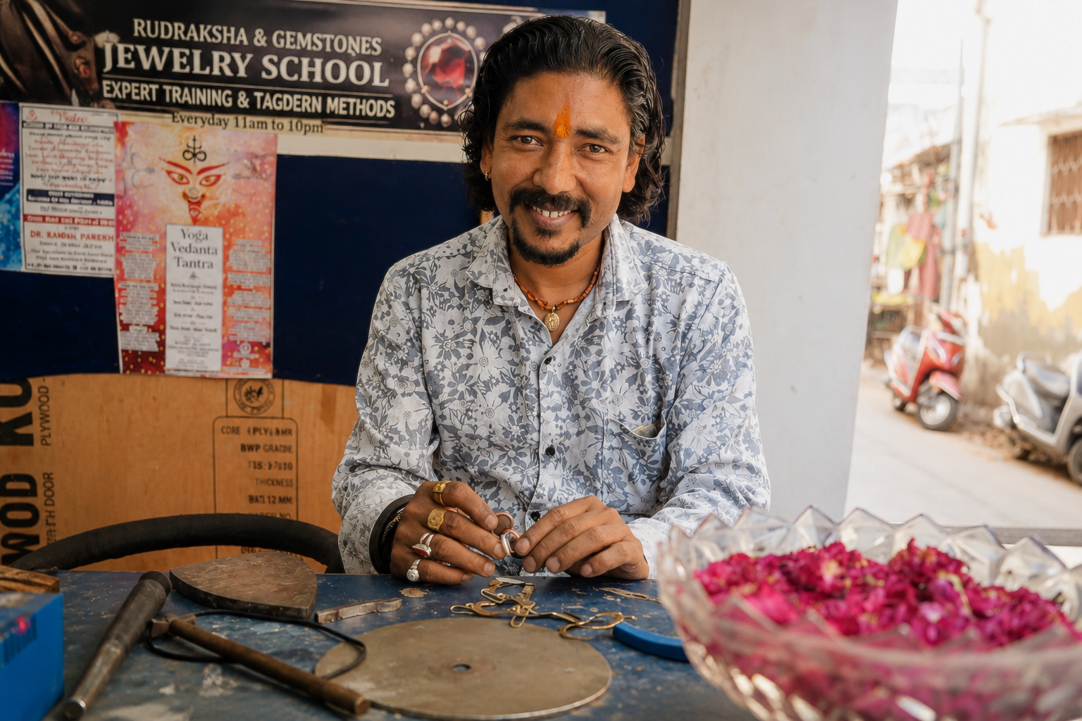 Artisan bijoutier a Pushkar